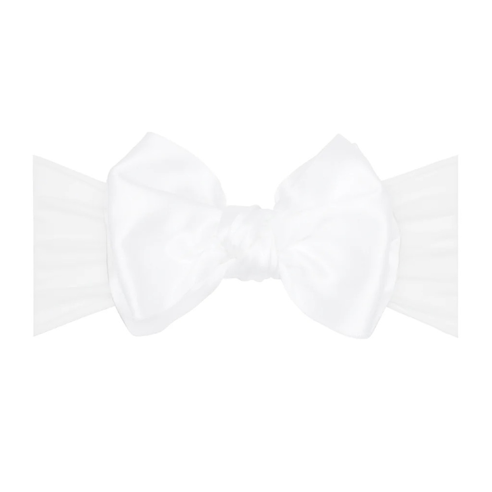 BabyBling Satin White Hair Bow